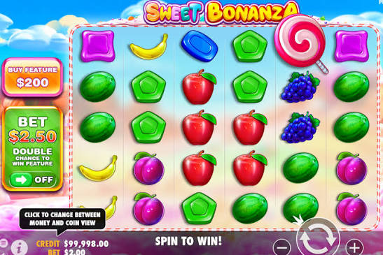 Få Nåden i Sweet Bonanza Spilleautomaten!